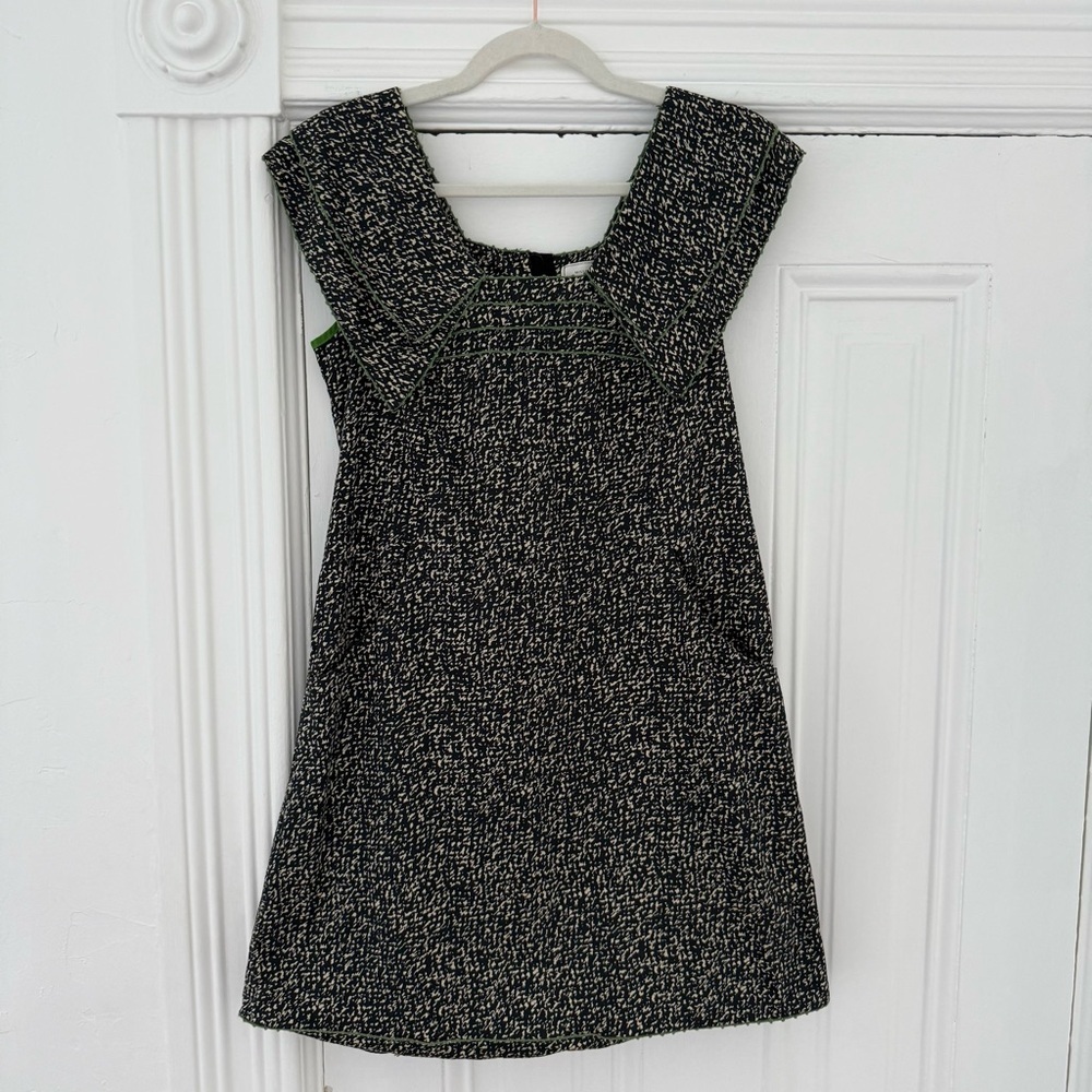 Moulinette Soeurs Black and Cream A-line Mini Dress
